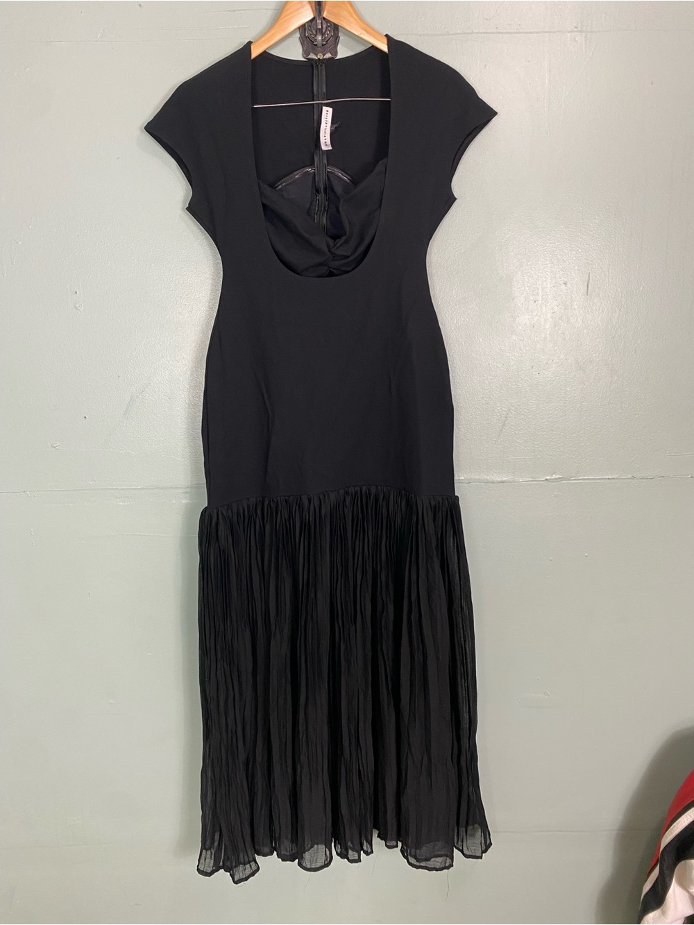 Delfi Collective Nova Dress Black Maxi Cut Out Drop Waist Large - Picture 2 of 7